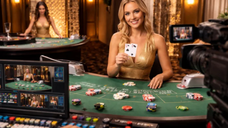 High-definition live dealer broadcast studio technical architecture